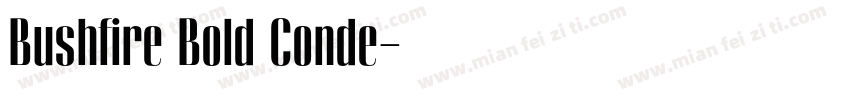 Bushfire Bold Conde字体转换